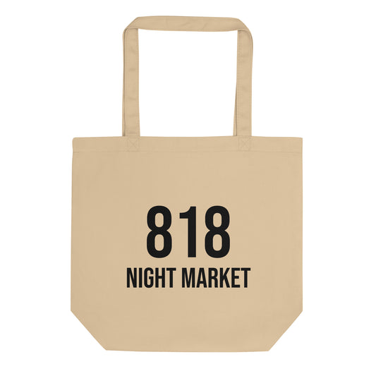 818 Night Market Tote Bag (Black Logo)